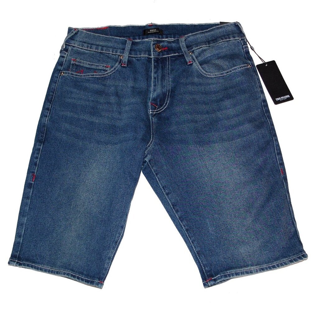 NWT True Religion Men's Rocco SN No Flap Denim Shorts 32